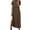 Khaki, variant on Pimfylm Women's Casual Loose Sundress Short Sleeve V Neck Long Dress Split Maxi Summer Beach Dress with Pockets Blue, S