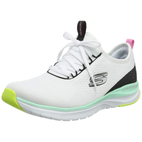 Skechers Women's Low-Top Trainers, White White Mesh Multi Trim Wmlt, 37.5