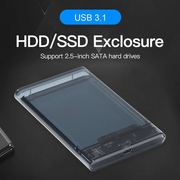 HDD Enclosure SSD Box 2.5 Inch USB 3.1 SATA Mobile Support 8TB