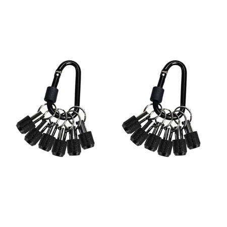 12PCS Bit Holder Key Chain 1/4 Inch Hex Shank Bit Holders Quick Release Bit Holder for Nut Driver Screwdriver&Drill Bits