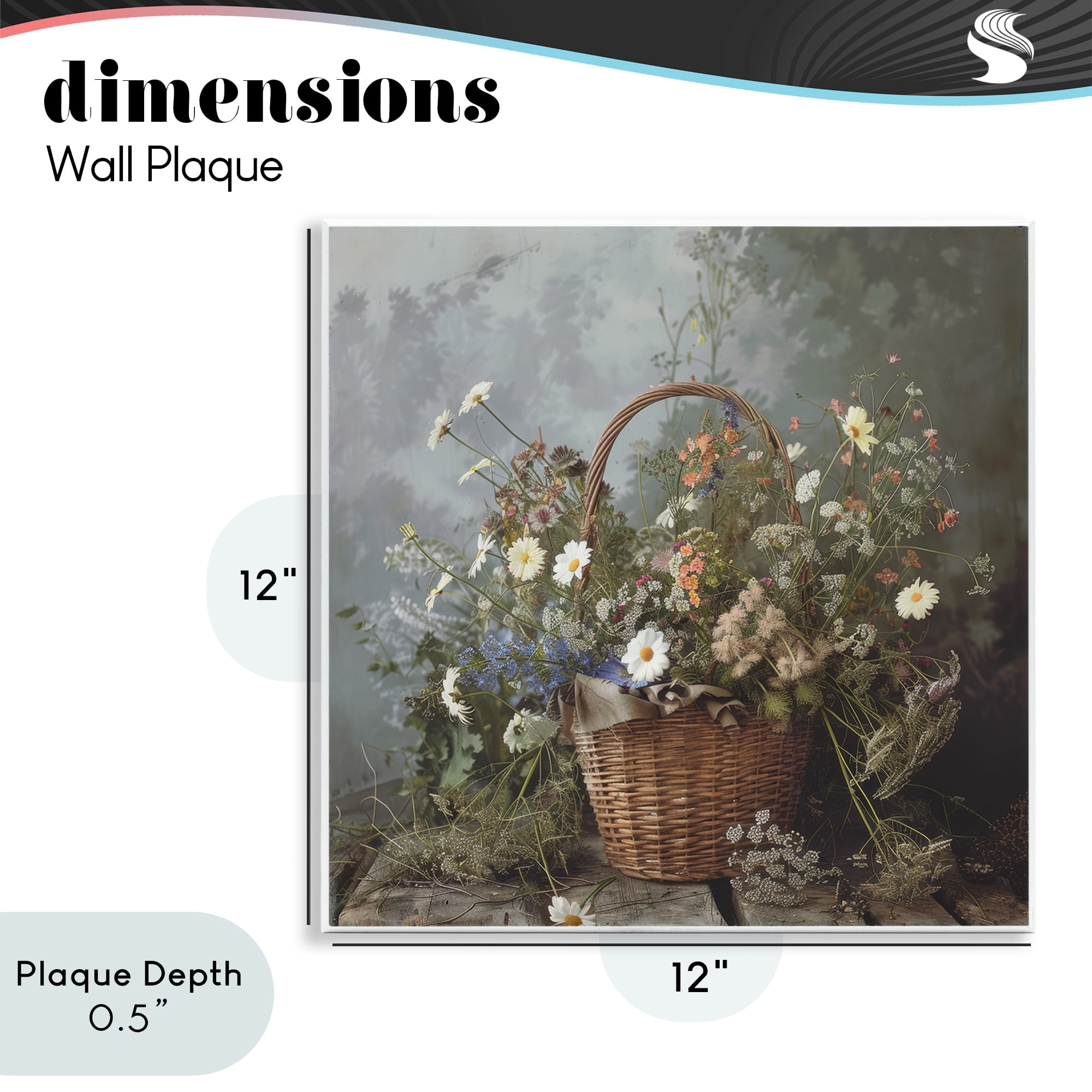 Stupell Industries Floral Basket Still Life Wall Plaque Art, design by Lazar Studio