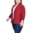 thumbnail image 2 of Plus Size 3/4 Sleeve Knit Ottoman Jacket, 2 of 3