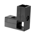 thumbnail image 2 of Conector de abrazadera para tubo cuadrado de 1" x 1" Fácil instalación de aleación de aluminio resistente Forma de L negra, 2 of 8