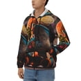 thumbnail image 3 of Kdxio Classic Floral Blue Skate Shoes Print Men Hoodies Casual Hoodies for Men with Zip Pockets Full Zip Long Sleeve Sweatshirt Sports Hooded Jacket-XX-Large, 3 of 5