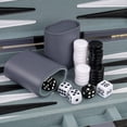 thumbnail image 4 of Set de backgammon RERIVER 2 Players Classic con funda de piel sintética, 4 of 7