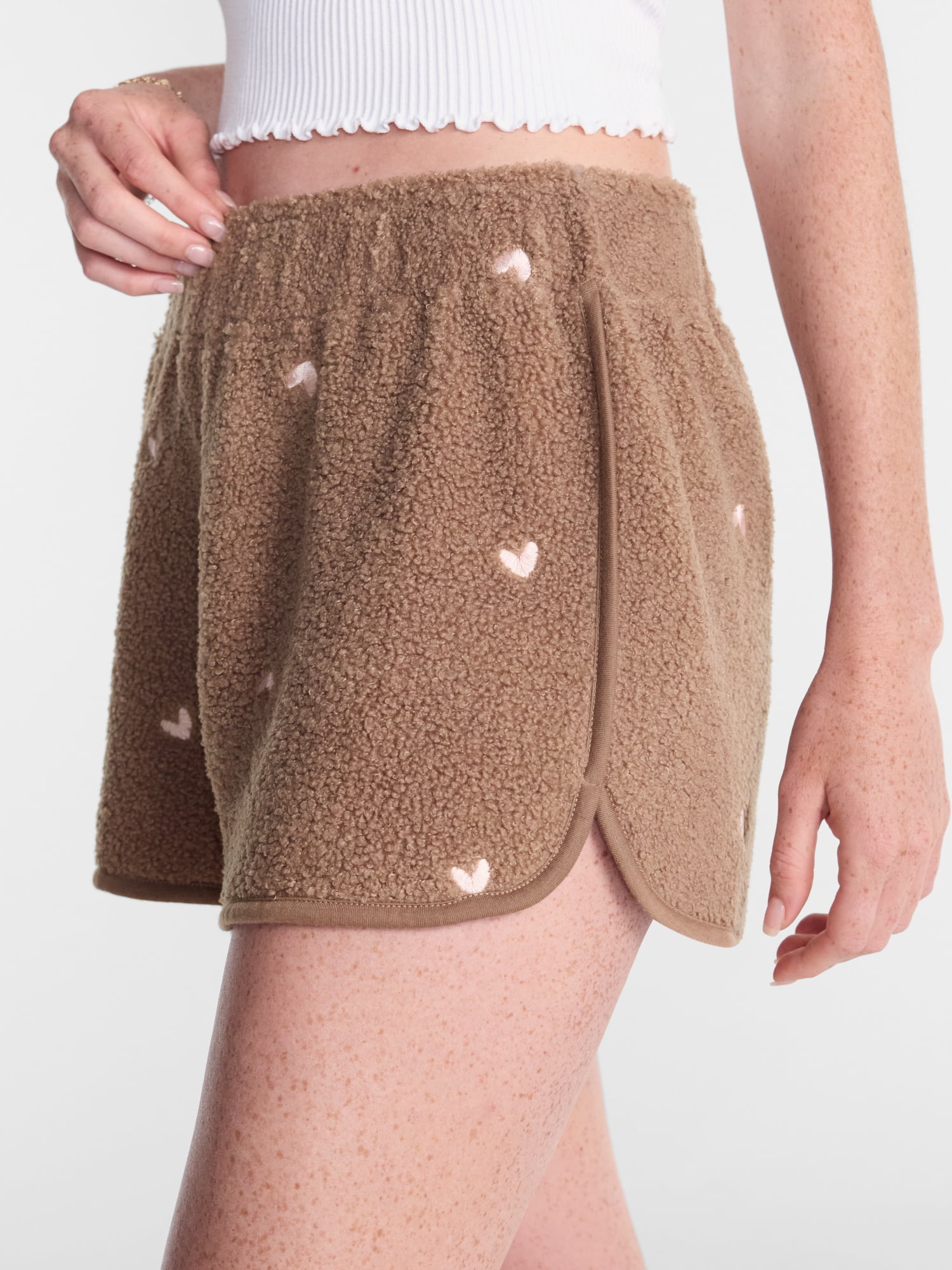 No Boundaries Cozy Teddy Shorts, 2.75'' Inseam, Women’s XS-2X