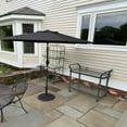 thumbnail image 3 of Spaco 7.5 Feet Outdoor Patio Heavy Duty Market Umbrella, Outdoor Shade with Push Button Tilt, Black, 3 of 13