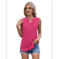 thumbnail image 3 of Chiffon Shirts for Women Rose Red XXL, 3 of 7