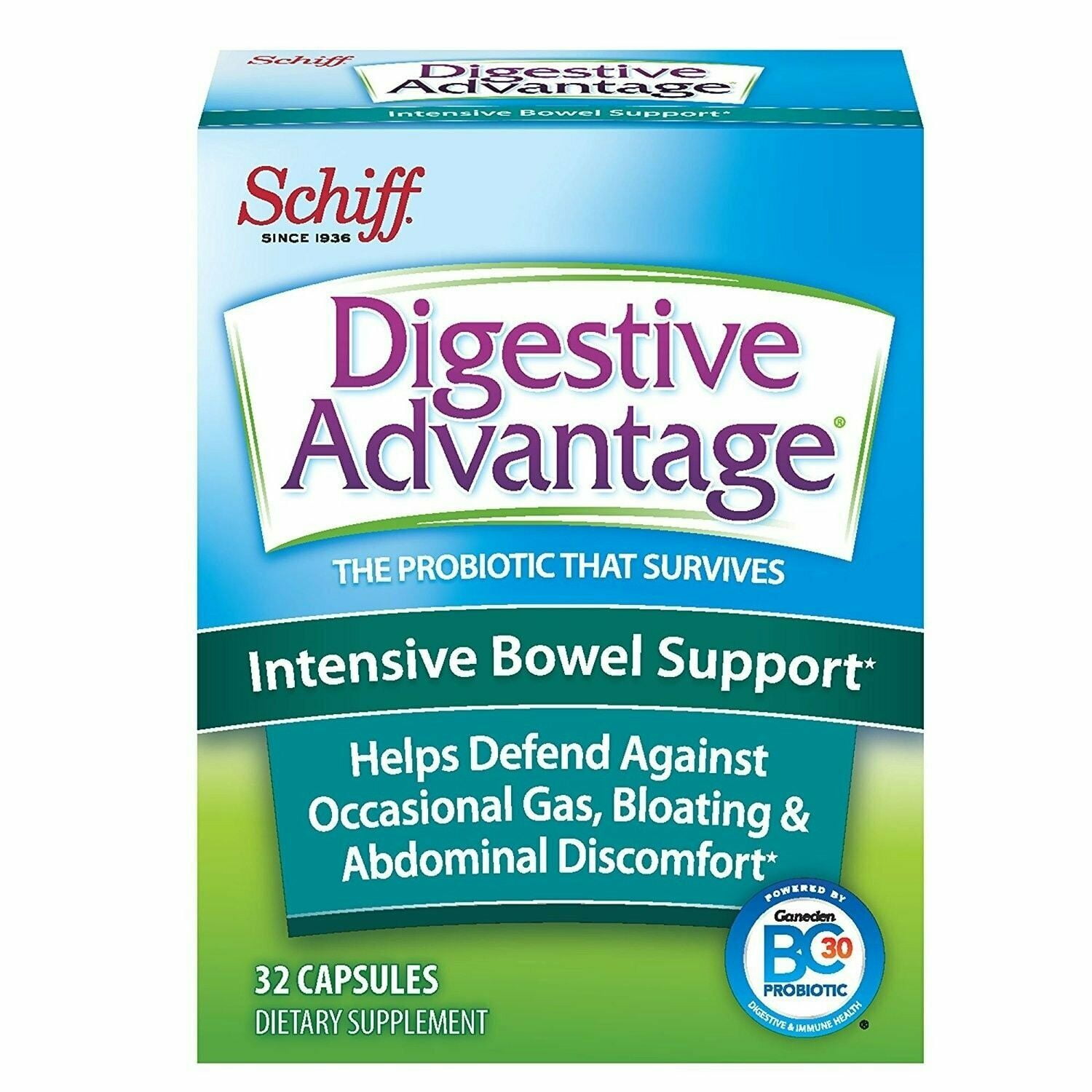 "Digestive Advantage Bowel Support & Abdominal Discomfort, 32ct, 4-Pack