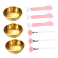 thumbnail image 2 of Juego de cuencos para mezclar mascarillas faciales y kit de brochas aplicadoras para el cuidado de la piel en casa. Oro, 2 of 9