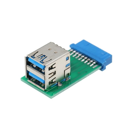 Dual USB 3.0 Type-A Female to Motherboard Adapter Card 20Pin/19Pin (Best Motherboard Diagnostic Card)