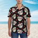 thumbnail image 2 of Fotbe PUG Camisa Hawaiana para Hombre Unisex – Camisa Casual de Verano con Botones de Manga Corta de Algodón y Lino,Medium, 2 of 7