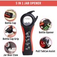 thumbnail image 2 of Jar Opener Kit, 5 in 1 Multi Function Can Opener, 4 in 1 Bottle Opener with Non Slip Rubber Jar Gripper Pad for Arthritis Weak Hands, 2 of 7