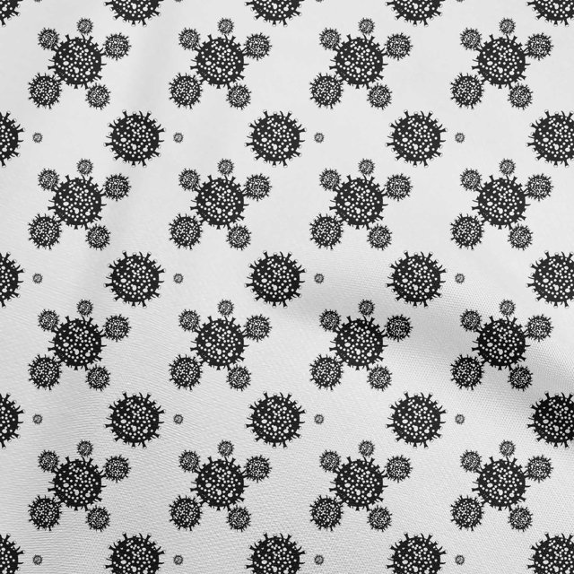 oneOone Cotton Flex Black Fabric Medical Craft Projects Decor Fabric Printed By The Yard 40 Inch Wide