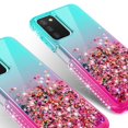 thumbnail image 2 of Liquid Quicksand Glitter Cute Phone Case for Samsung Galaxy A03S Case for Girls Women Clear Bling Diamond Phone Case Cover - Pink/Teal, 2 of 5