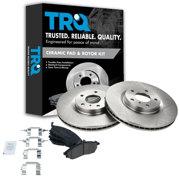 TRQ Front Premium Posi Ceramic Brake Pad & Rotor Kit Fits Select Infiniti