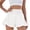 White, variant on UDAUDU Athletic Shorts Women High Waisted Comfortable Ruffle Shorts Quick Dry with Pockets Summer Short for Running Gym Workout Sky Blue XL