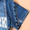 thumbnail image 5 of WUXIAN Toddler Boys Summer Denim Like Letter Print Shorts Outfits Sets Casual O-Neck 2PCS Outfits Soft Baby Streetwear, 5 of 8