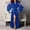 Blue, variant on Gift TIMIFIS Pinks Women's Silk Robes Lace Robes Bride Bridesmaid Party Satin Bathrobe V Neck Sleepwear Loungewear Dressing Gowns with 3/4 Sleeve - Spring/Summer