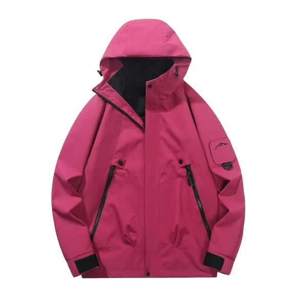 Dagugfen Hoodie for Men Jacket Long Sleeve Zip up Raincoat Loose Outdoor Windproof Jacket for Running Climbing