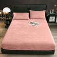 thumbnail image 3 of Refurbished TopLLC 3 Pcs Flannel Sheet Set, Queen Size Solid Color Microplush Sheet with 2 Pillow Covers, 3 of 3