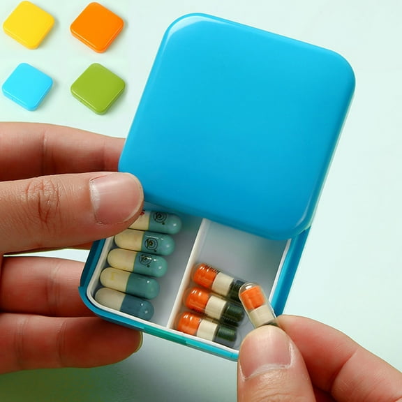 Guanhe Pill Dispensers And Organizers 7 Day, Pill Organizer 2 Times A Day Large Weekly Travel Pill Box Case