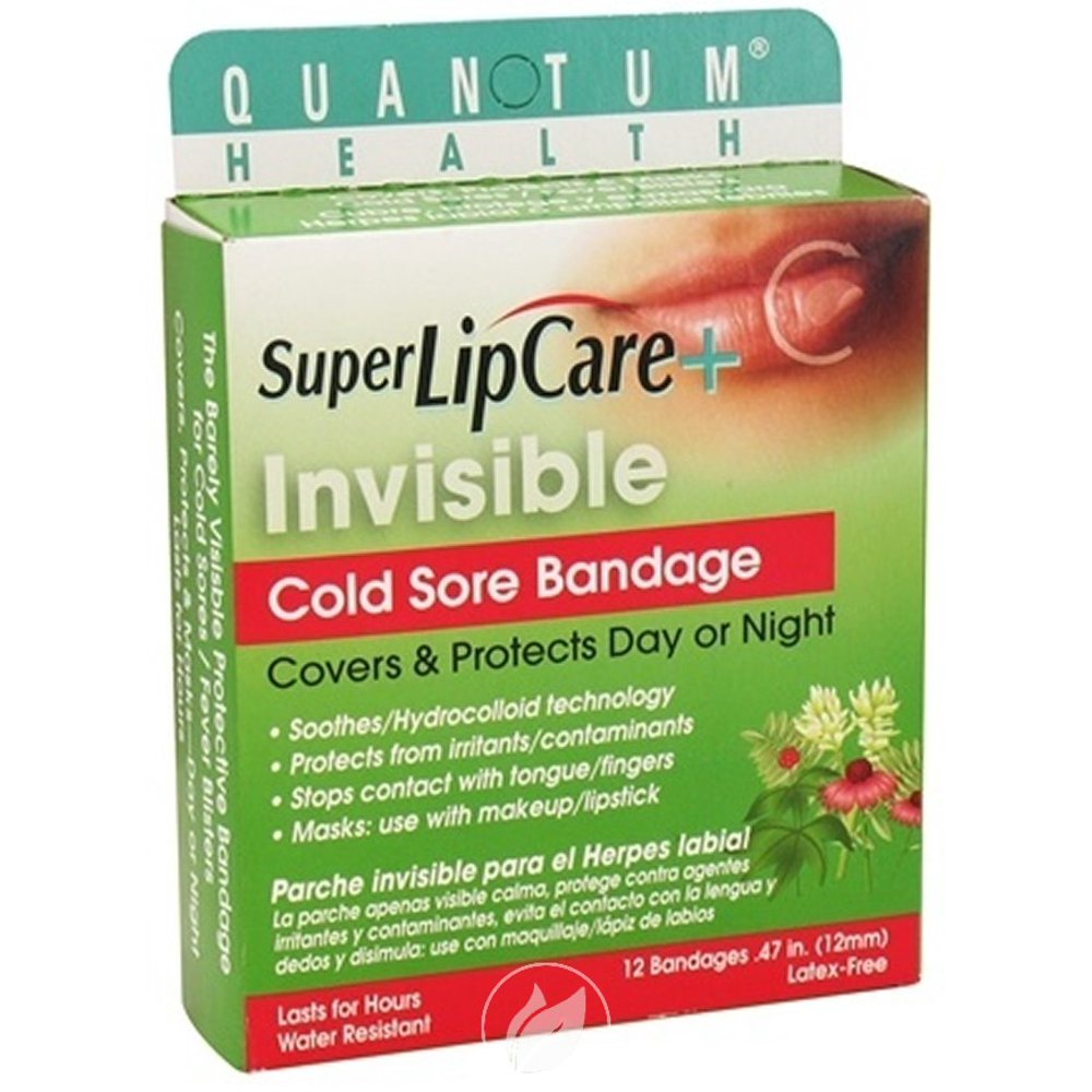 Lip Clear Invisible Cold Sore Bandage 12 COUNT by Quantum Health, Pack