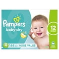 Pampers BabyDry Diapers Size 4 144 Count