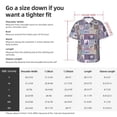 thumbnail image 3 of KLL Men's Hawaiian Shirt Short Sleeve Button Down Beach Shirts-Lavender Flowers, 3 of 5