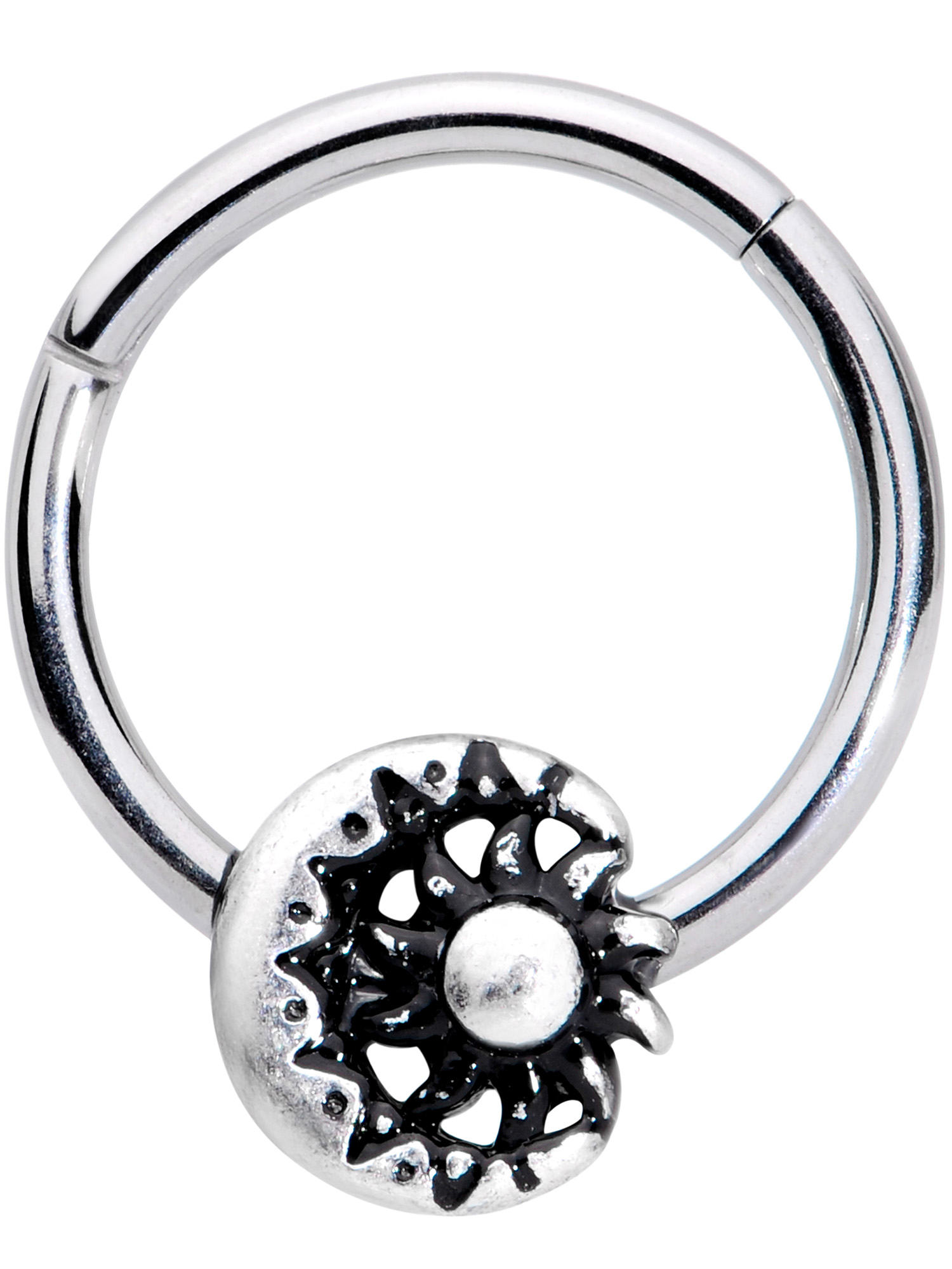 Body Candy Womens 16G Steel Hinged Segment Ring Seamless Cartilage