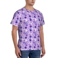 thumbnail image 2 of Vsdgher Violet Print Men's Dry Fit Mesh Athletic Shirts Moisture Wicking Tennis T-Shirt Tops, 2 of 9