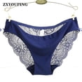 thumbnail image 2 of Panties Ice Silk para mujer Sexy transparente encaje damas sin costuras ropa interior suave ropa interior Low-waist Breathable Briefs S-XXLpangjing, 2 of 4