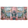 thumbnail image 7 of Yayeee Kitchen Curtains Set of 2 Light Filtering 57"x24" Over Sink Window Panels, Pink Boat, 7 of 7