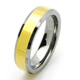 thumbnail image 2 of Men Women Tungsten Carbide Wedding Band Ring 6mm Comfort Fit Beveled Edges Gold Plated Tungsten Ring, 2 of 3