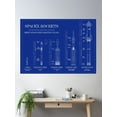 thumbnail image 2 of Spacex Rockets (Blueprint) Poster Wall Art, Modern Wall Decor, 16x24 UNFRAMED, 2 of 3