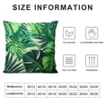 thumbnail image 5 of Nawypu  Spring Summer Tropical Green Leaf Throw Pillow Covers Vintage Palm Banana Leaves Pillowcases Hidden Zipper Home Sofa Cushion Decorative Pillowcase (PB-Green), 5 of 5