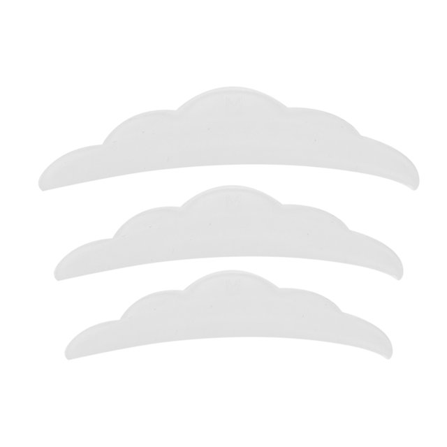 Almohadillas de extensión para rizar y levantar pestañas, juego de 3 pares (S M L)