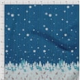 thumbnail image 3 of Soimoi Polyester Crepe Fabric Cedar Tree & Snowflake Panel Print Fabric by Yard 42 Inch Wide, 3 of 3