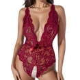 thumbnail image 1 of Gibobby Conjunto de lencería Ropa Interior Sexy con Cuello En V para Mujer, Lencería Sexy, Ropa Interior con Cordón Sin Espalda De Lencería(Rojo, XG), 1 of 4