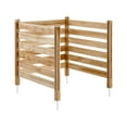 thumbnail image 5 of KFFKFF Wooden Concealment Fence, Dimensions 38" Width x 42" Length, Tri-Panel AC Unit Cover, Swimming Pool Gear Housing with Metallic Pegs, Simple Self-Assembly, Exterior Garbage Bin Concealer, 5 of 9