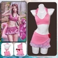 thumbnail image 2 of Traje de baño de Aerith de Final Fantasy 7, disfraz de Cosplay para mujeres y niñas, traje de baño de dos piezas, conjunto de bikini, traje de Halloween, 2 of 5
