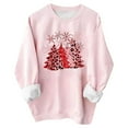 thumbnail image 1 of WEAIXIMIUNG Sweat à Demi-Zip pour Femmes 3TG Sweat de Noël pour Femmes Design Père Noël et Arbre Col Rond, 1 of 4