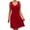 Burgundy, variant on Women's Lace Nightgown Sleepwear Chemises V-Neck Silk Babydoll Sleeveless Short Skirt Nightdress Burgundy
