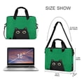 thumbnail image 3 of 16" Laptop Briefcase, Detachable Anti-Slip Shoulder Strap, Multi-Compartment Work Travel Bag Adorable Cartoon Black Cat, 3 of 8