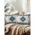 thumbnail image 2 of Outdoor Pillows Waterproof, Green Beige Boho Bedding Throw Pillows with Insert for Couch Sofa Bed, Vintage Ethnic Tribal Southwestern 12x20 Inch Pillowcases Decorative Camping Patio Pillow Set of 2, 2 of 8