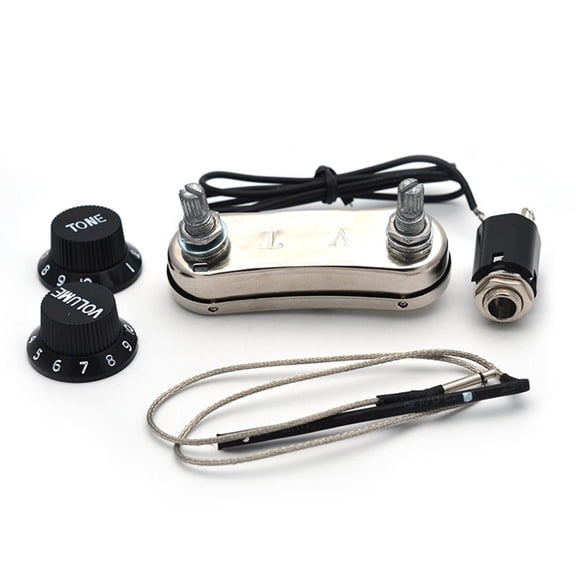 PS700 Acoustic Guitar Passive EQ Preamp Piezo Pickup With 500K 1 Volume 1 Tone