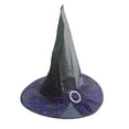 thumbnail image 3 of Halloween Witch Hat with Spider Web Lace Veil and Ring Buckle, Traditional Halloween Costume Accessory for Women Girls Cosplay Party Dress Up, 3 of 5
