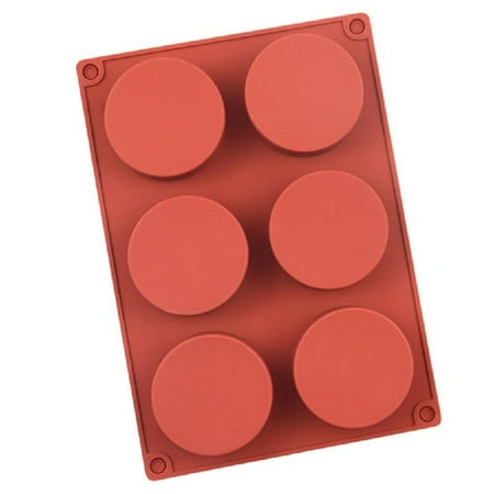 

Non-stick Silicone Mould 6-Cavity Round Cake Pan Chocolate Bread Baking Mould