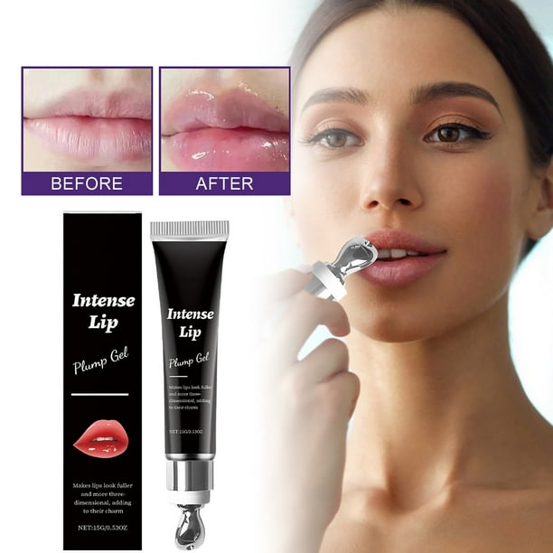 15 g de brillo de tratamiento de gel rellenable de labios con fórmula hidratante para labios más llenos - Solución hidratante de larga duración para el cuidado de los labios que reduce las líneas