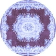 thumbnail image 1 of Ahgly Company Indoor Round Medallion Blue French Area Rugs, 3' Round, 1 of 4